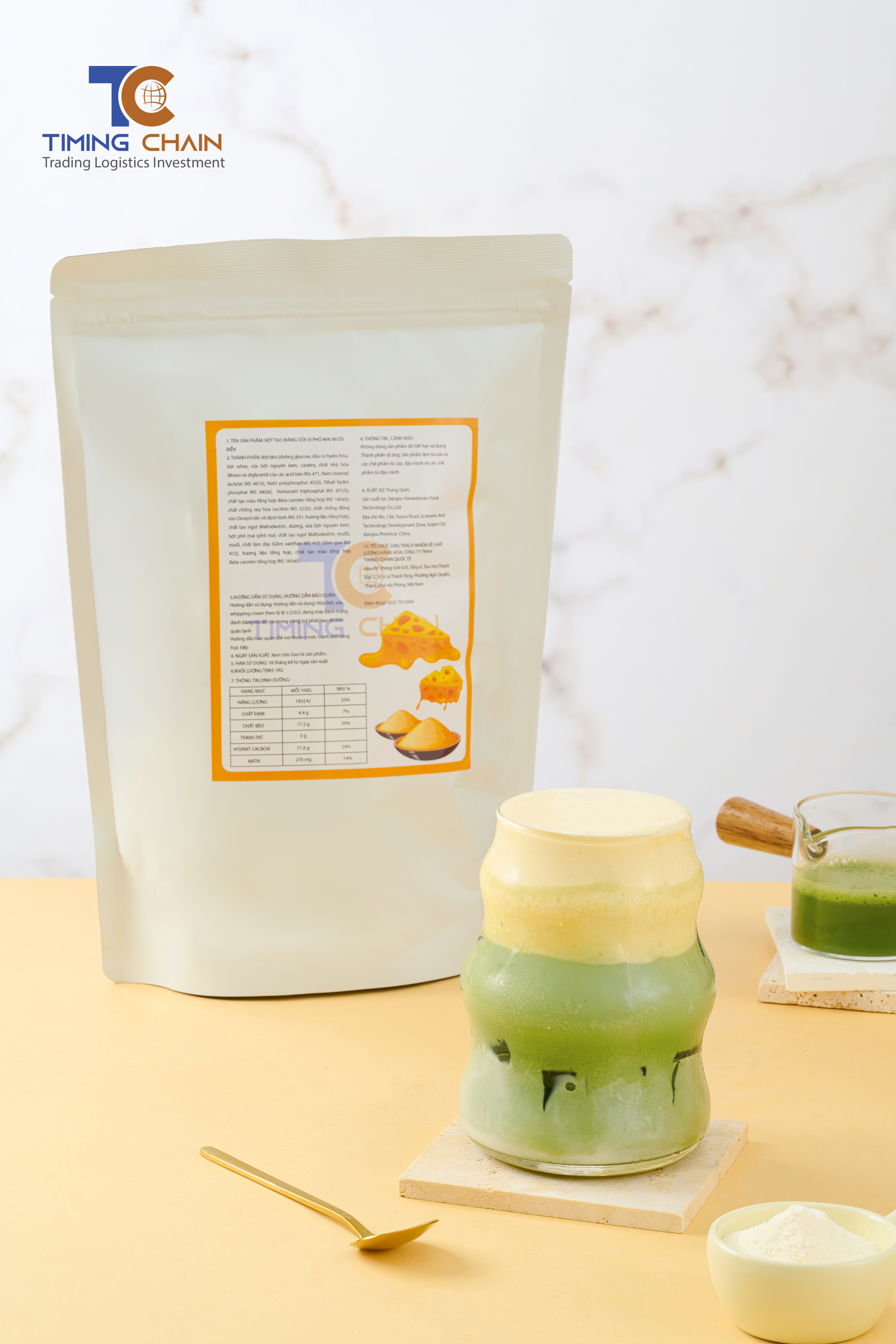 Bột tạo màng sữa hương vị phô mai muối biển