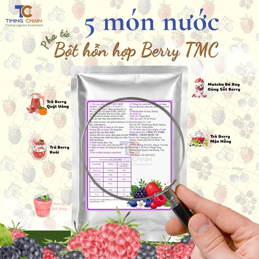 Gợi ý 5 món nước pha từ bột hỗn hợp Berry TMC