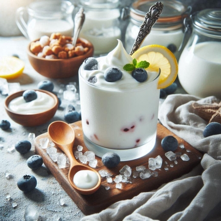 Yogurt powder ice blended