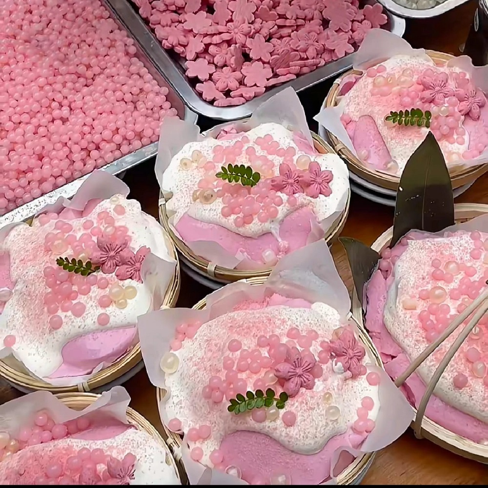 Bột tạo màng sữa hương hoa anh đào