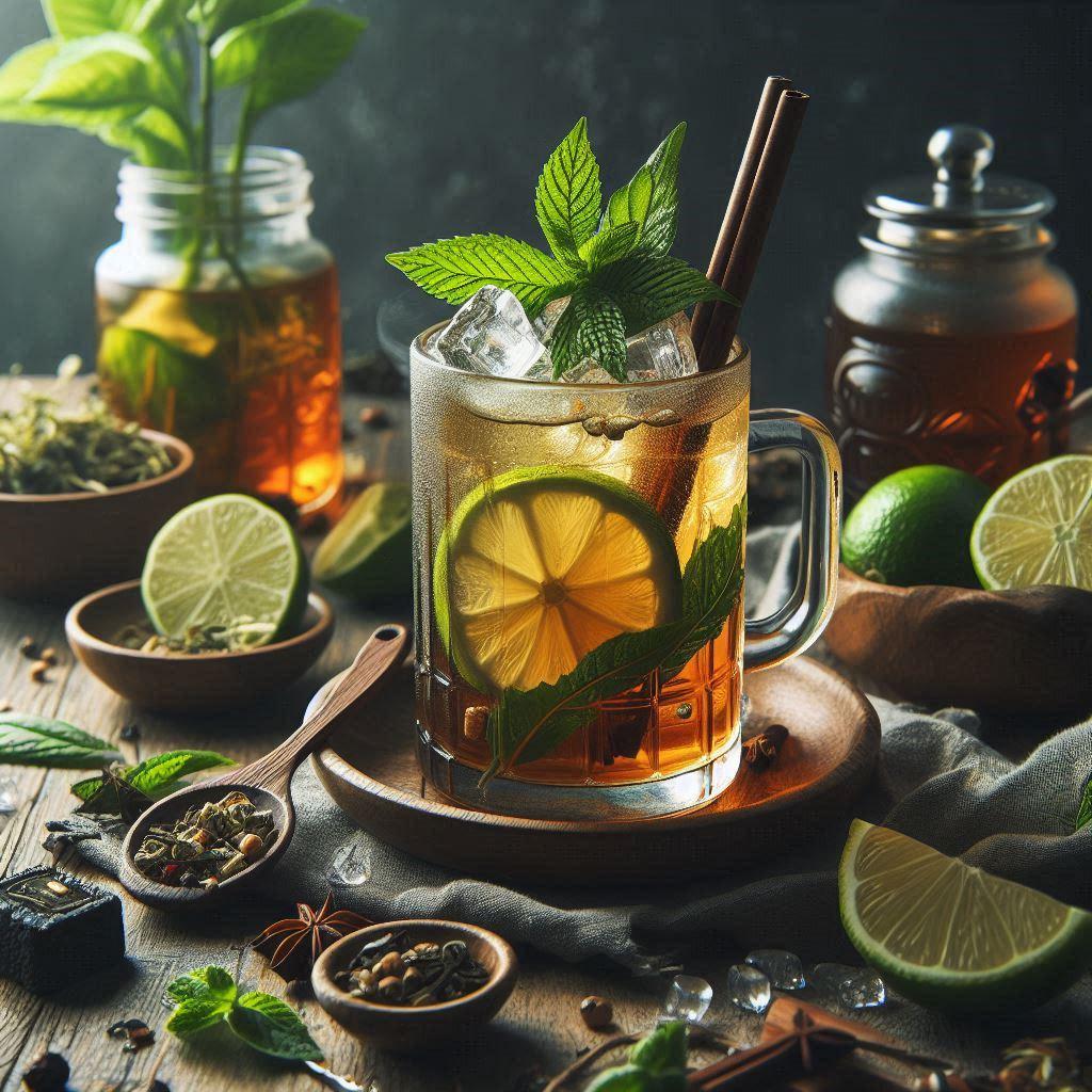 Lemon pink tea powder