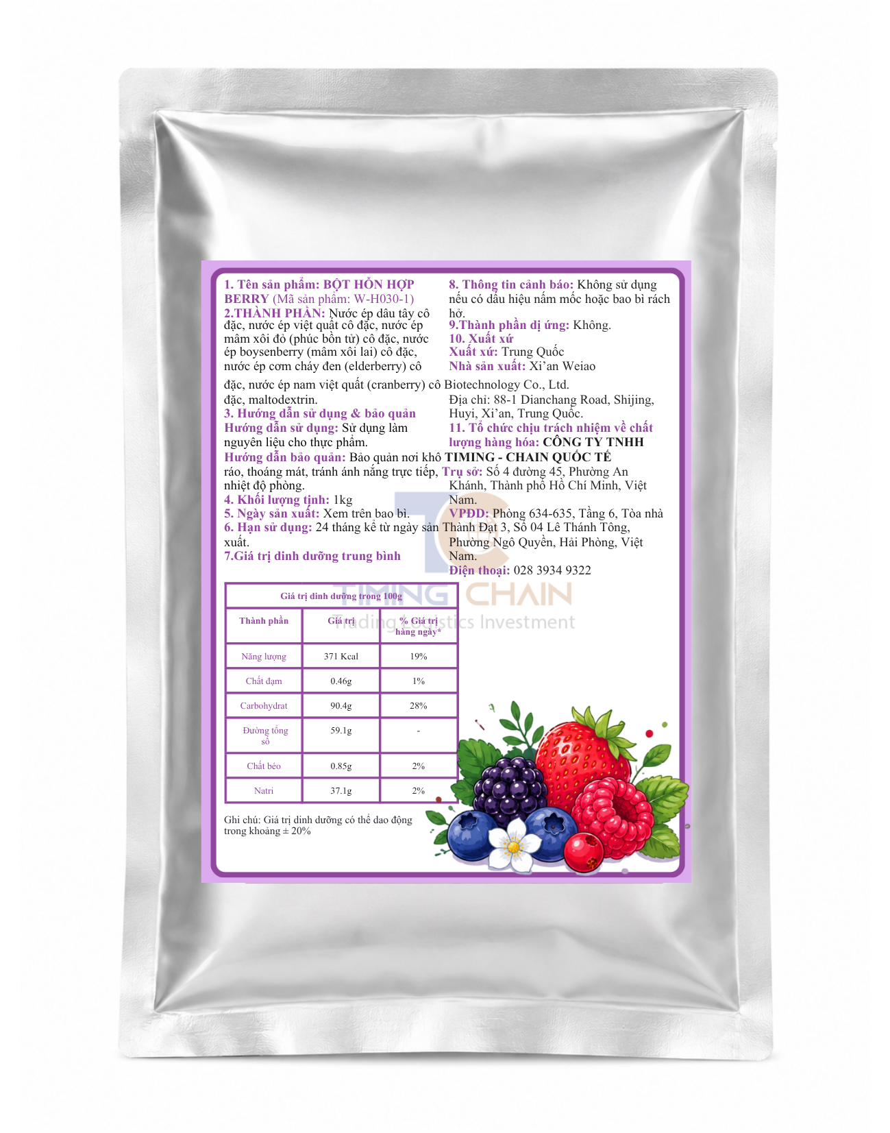 Bột Hỗn hợp Berry