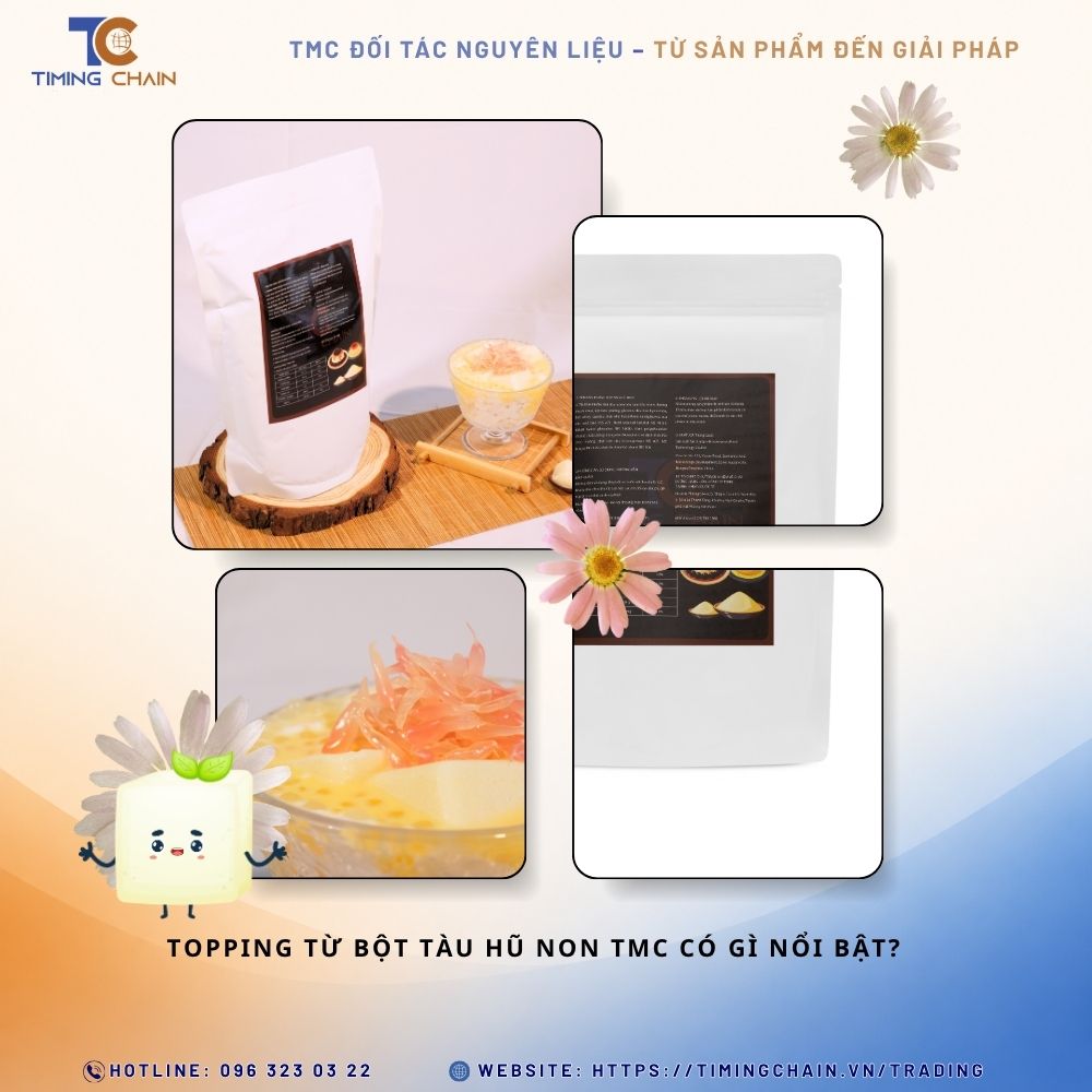 Topping từ bột tàu hũ non TMC có gì nổi bật?