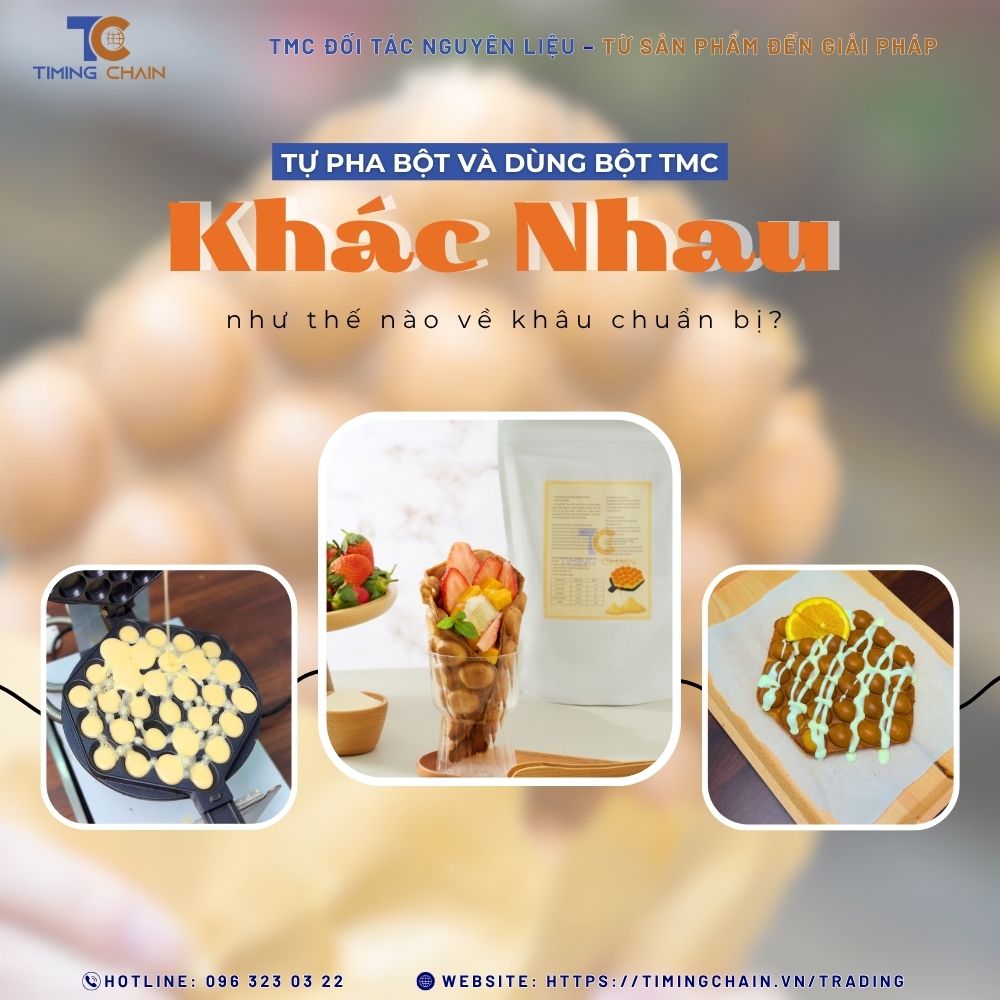 Tự pha bột và dùng bột TMC khác nhau như thế nào về khâu chuẩn bị?