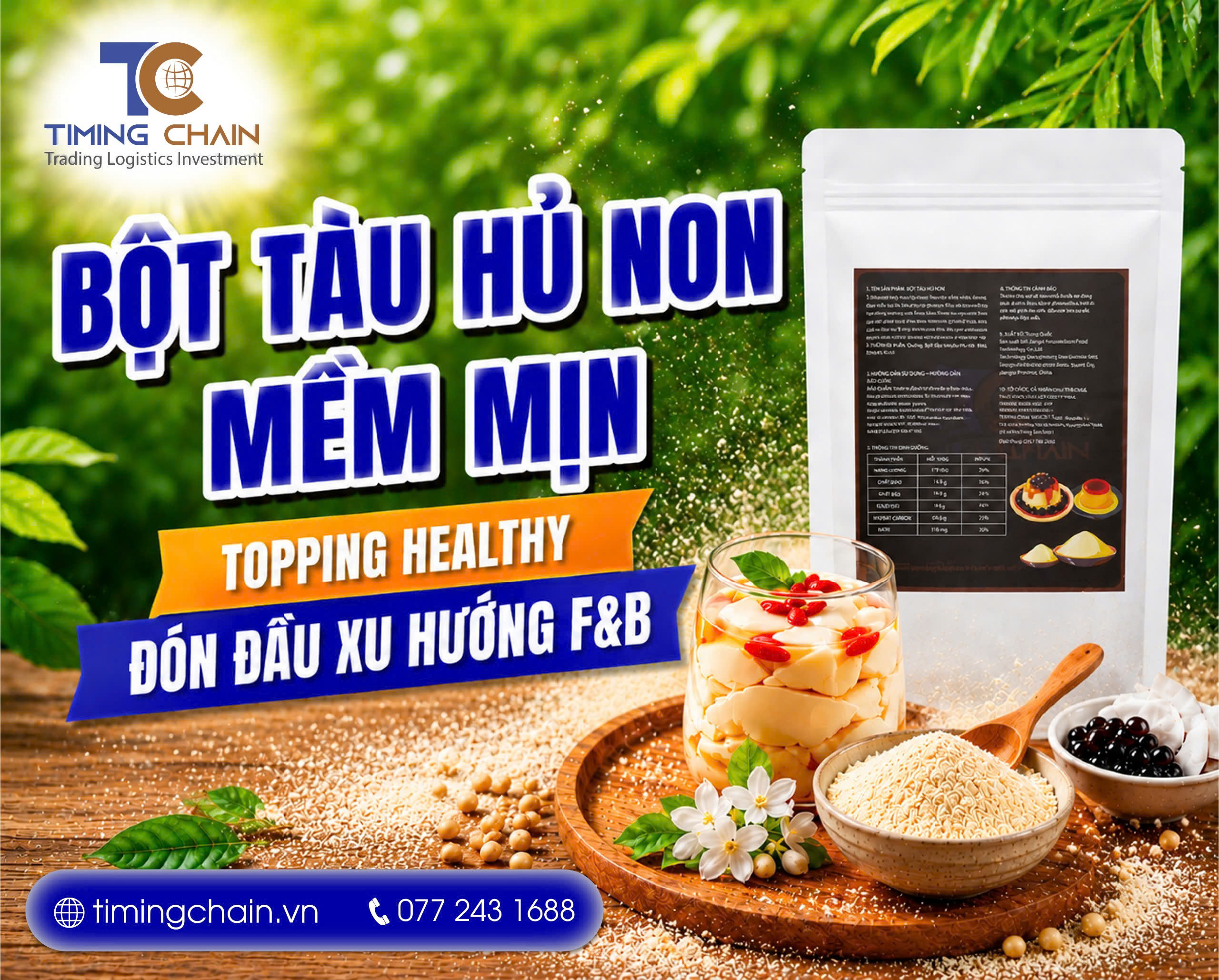 BỘT TÀU HỦ NON MỀM MỊN - TOPPING HEALTHY ĐÓN ĐẦU XU HƯỚNG F&B